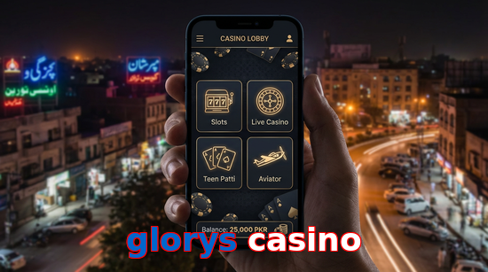 Main screen of Glorys Casino app page for PK players